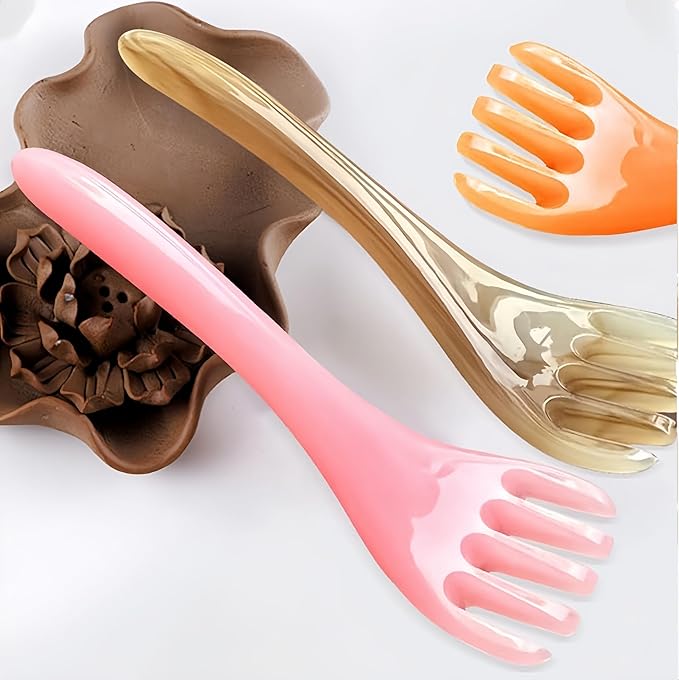 3 Pack Manual Head Massager for Scalp & Neck Relaxation - Resin Hair Massage Comb for Stress Relief, Lymphatic Massage, Handheld Ergonomic Scalp Comb by ENBRWAS