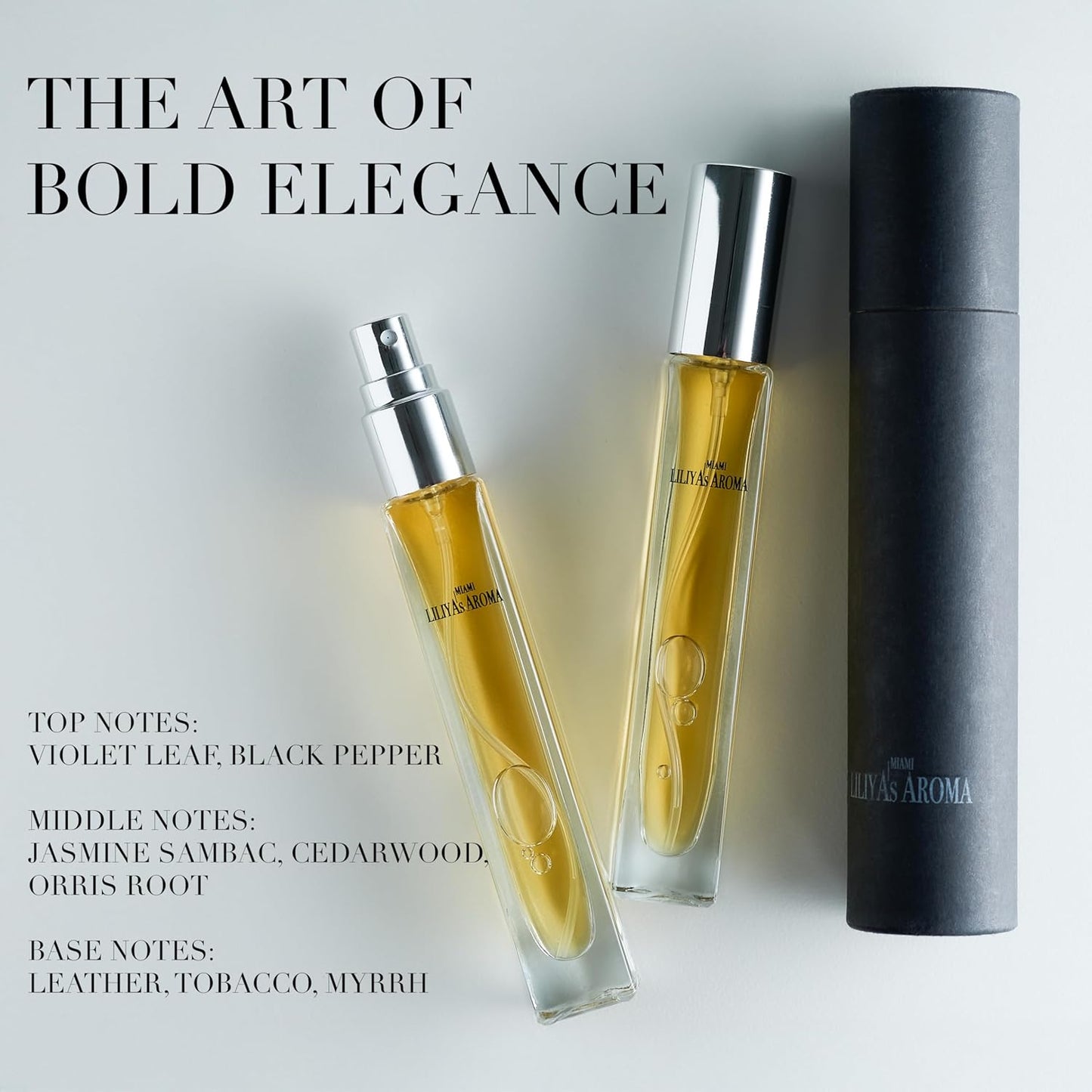 Liliya's Aroma Soft Leather Eau De Parfum | Voyage Vibes | Travel Perfume for Women and Men - Long Lasting Fragrance 0.34 Fl Oz