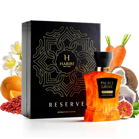 H HABIBI Palace Grove Extrait De Parfum – Cologne for Men & Perfume for Women, 2.5 oz Long Lasting Unisex Fragrance with Mandarin & Vanilla, Arabian Scent