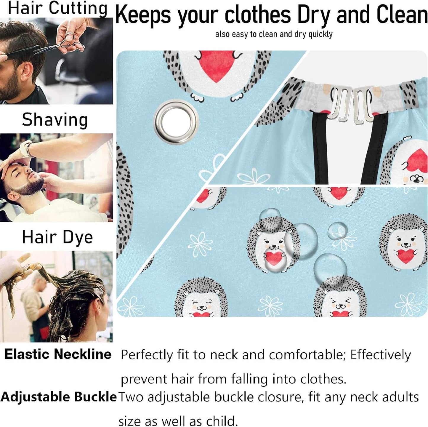 visesunny Professional Barber Cape Polyester Hair Cutting Salon Cape Apron Anti-Static Beard Bib