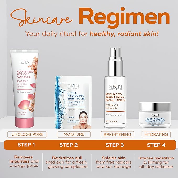 Vitamin C Serum For Face - Dermatologist Tested - with Collagen For Dark Spots, Skin Brightening, Anti-Aging & Acne + Fine Lines & Wrinkles - Vegan, Clean Beauty Korean Skin care