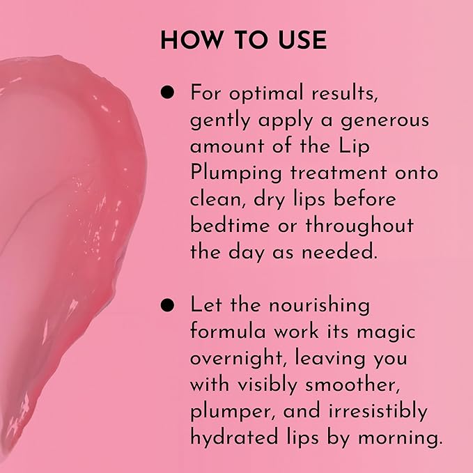 Forget the Filler Lip Mask - Cherry Vanilla - Premium Overnight Lip Plumping Treatment with Natural Ingredients Designed to Plump, Hydrate, and Smooth Lips - 0.28 oz