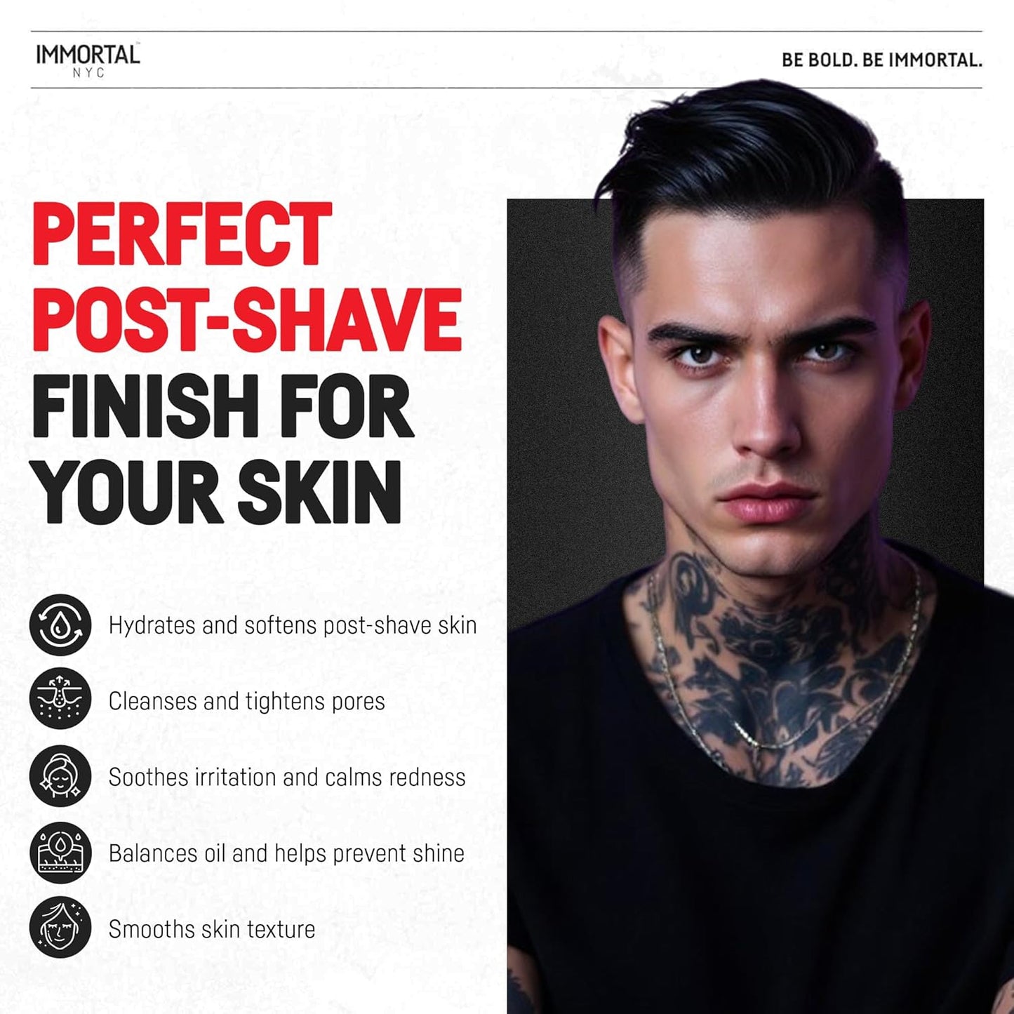 Immortal NYC Stay Blessed 04, After Shave Spray, Body/Face, Men's Cologne, 17 oz, Exclusive Barbers, Softens Skin, Refreshes, Disinfects and Relieves Face and Skin, Moisturizing Formula After Shaving