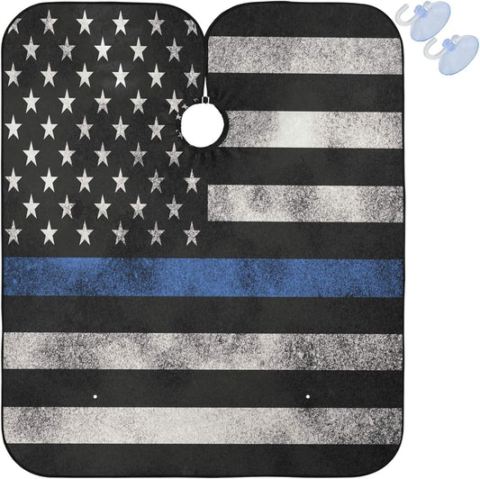 visesunny Professional Barber Cape Polyester Hair Cutting Clippings Catcher Grooming Cape Apron for Shaving Trimming For Men