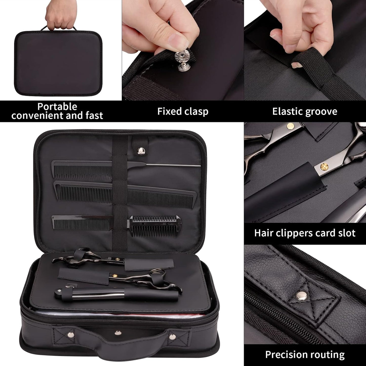 Hair Cutting Kit, 22 Pcs Professional Barber/Hair Salon Tool Set, Barber Bag Includes Hairdressing Scissors Shears, Barber Cape, Combs... Complete Hair Cutting Kit for Barber, Salon, Home Use