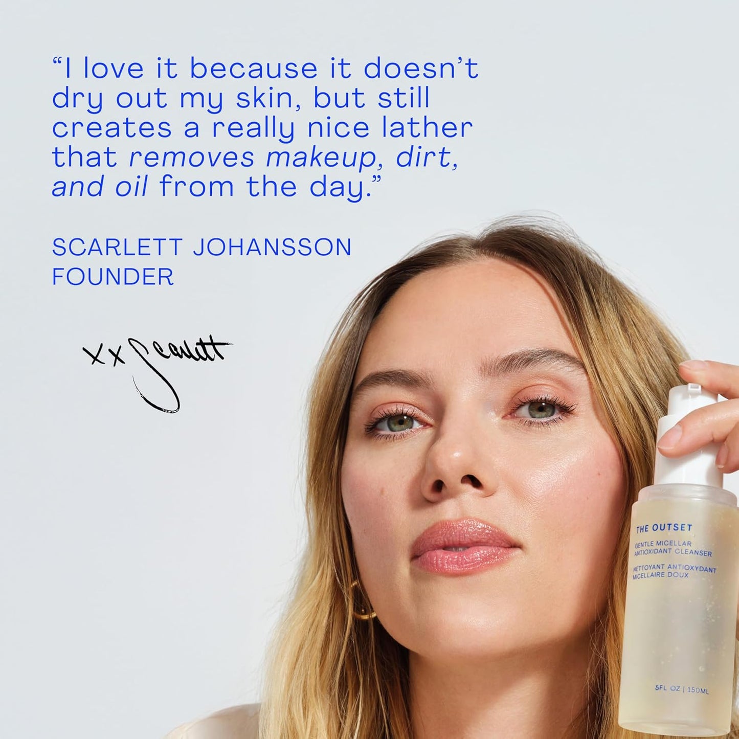 The Outset Gentle Micellar Antioxidant Cleanser - Gel Face Wash + Makeup Remover - Hydrating and Brightening - Fragrance Free for Sensitive Skin - Clean, Vegan, Gluten Free, All Skin Types - 5 fl oz