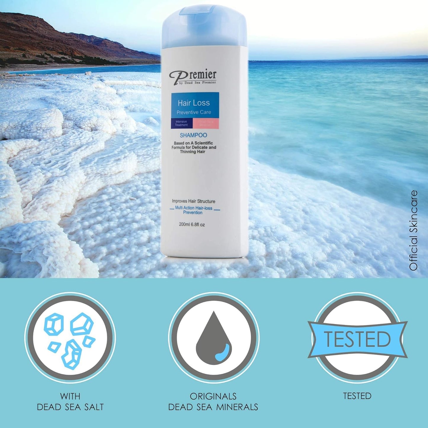 Dead Sea Premier Anti Hair Loss Shampoo 200ml/6.8oz