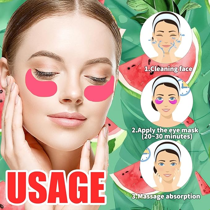 Elitzia 30 Pairs Eye Masks Skin Care Under Eye Mask Hydrogel Eye Patches Moisture Gel Under Eye Patches Reduce Dark Circles Wrinkles for Puffy Eyes Women and Men Home Use ETXJ230502