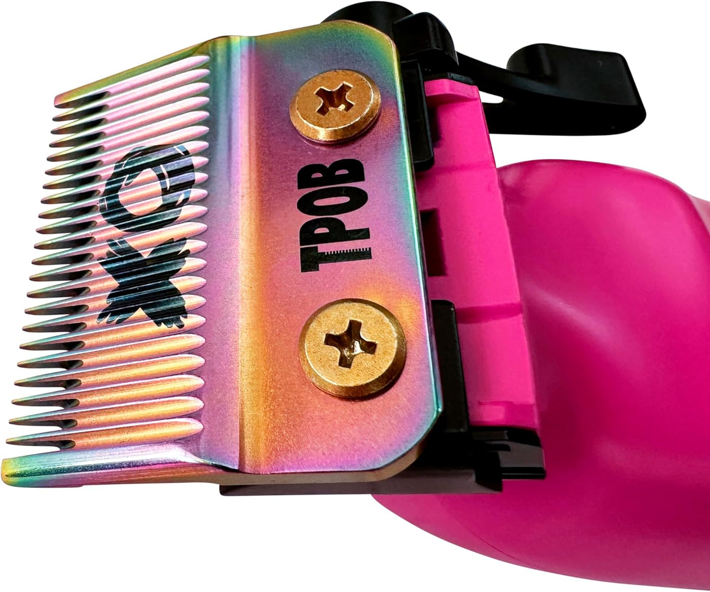 TPOB X Digital Brushless 6800rpm Professional Hair Trimmer Hair Clippers for Men, Psycho Zero Gapped T-Blade Trimmer Cordless Rechargeable Edgers Clippers (X Clipper Pink with Stand)