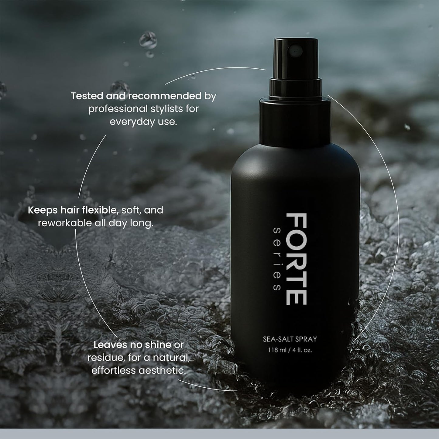 Alex Costa Sea-Salt Spray by Forte Series | Hair Volume for Men | Volumizing & Texturizing for Hair | Beachy Surfer Hair, Volume Hairspray for All Hair Types, (4 oz)