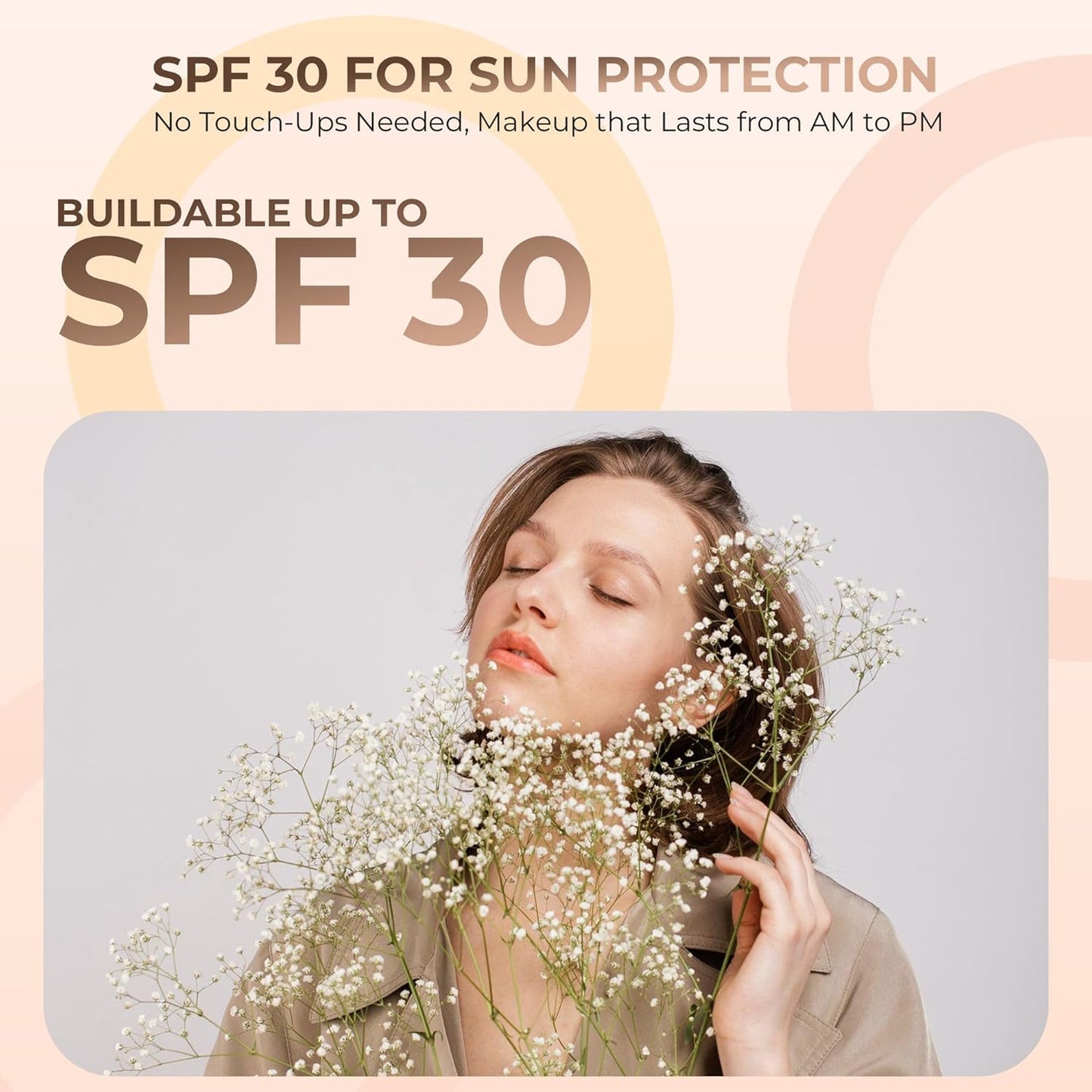 Warm Shade Foundation (5g Full Size Sifter Jar) Matte Mineral Makeup Loose Powder Foundation – Full Coverage, Natural Finish, Noncomedogenic, SPF 30