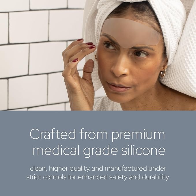 SiO Beauty BrowLift - Wrinkle-Smoothing, Medical-Grade Silicone Patches for Fine Lines on Forehead - Reusable Up to 10x - Cruelty-Free & Environmentally-Friendly Hydrating Beauty Patches - 1 Patch