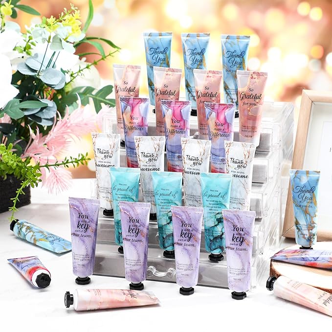 36pcs Mini Body Lotion Bulk Employee Appreciation Gifts in Bulk Mother's Day Travel Size Body Lotion Thank You Inspirational Gifts for Coworker Employees Team Women Moisturizing Staff
