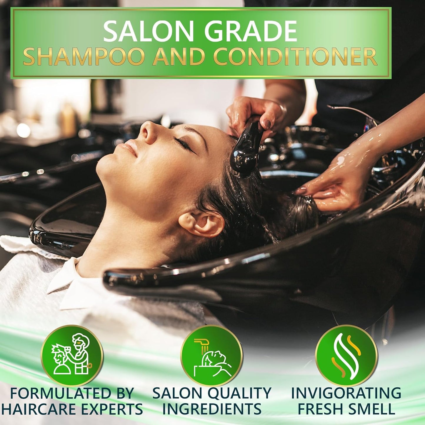 Tea Tree Oil and Mint Shampoo and Conditioner Set - Sulfate and Paraben Free Formula for Women and Men - Enriched with Peppermint to Help with Dandruff and Itchy, Dry Scalp - Color Safe and Hydrating