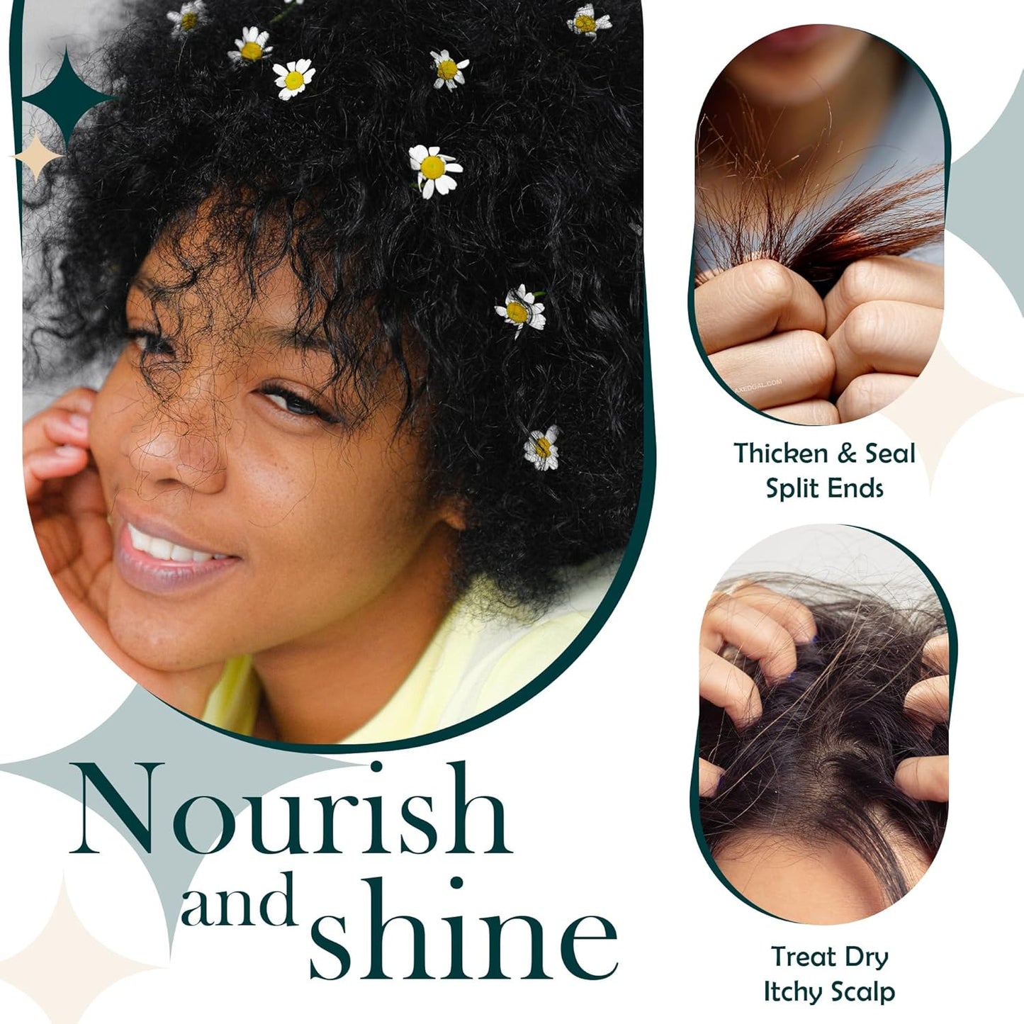 USDA Certified Organic 8 in 1 Natural Hair Growth Serum & Strengthening Oil with Rosemary, Castor, 100% Vegan Jojoba, Coconut, Grape Seed, Ginger & Scalp DHT Blocker Peppermint Oil -2 FL