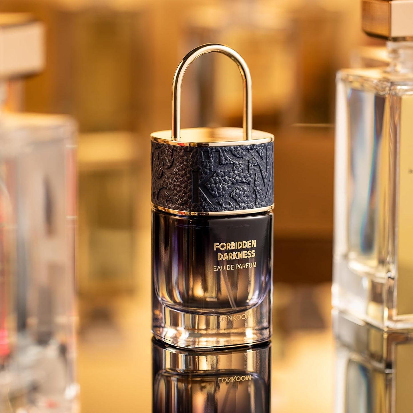 Lonkoom LOCK Forbidden Darkness Perfume for Women Men, 1.7 Fl Oz/50ml Unisex Eau De Parfum Spray Long-Lasting Fragrance, Floral Notes of Almond, Coffee, Lemon, Tuberose, Vanilla, Praline, Musk, Amber