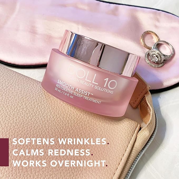 Doll 10 Smooth Assist Restorative Sleep Treatment - Results Overnight - Decreases Redness, Wrinkles & More - Hydrating Treatment (1.6 oz)