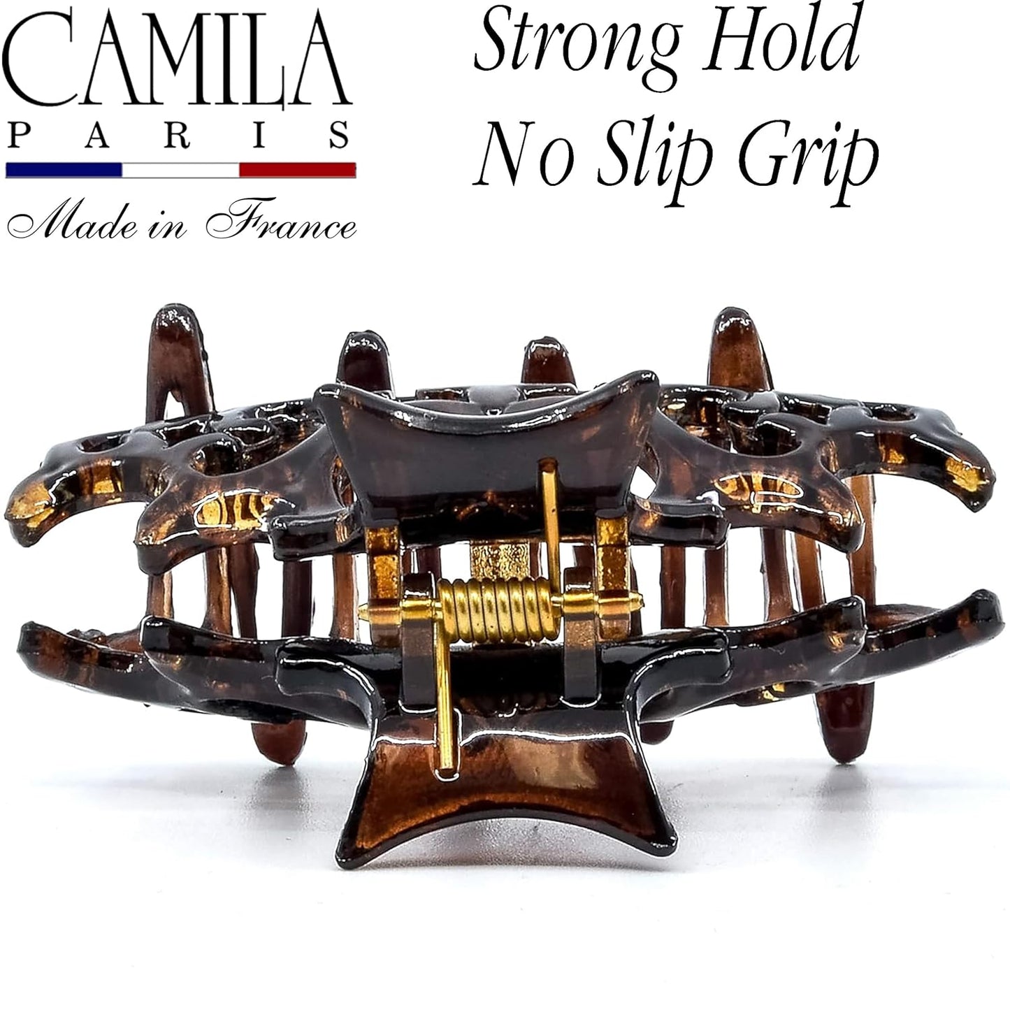 Camila Paris NV106 French Hair Clip for Women, Girls Hair Claw Clips Jaw Fashion Durable and Styling Hair Accessories for Women, Strong Hold No Slip Grip, Made in France