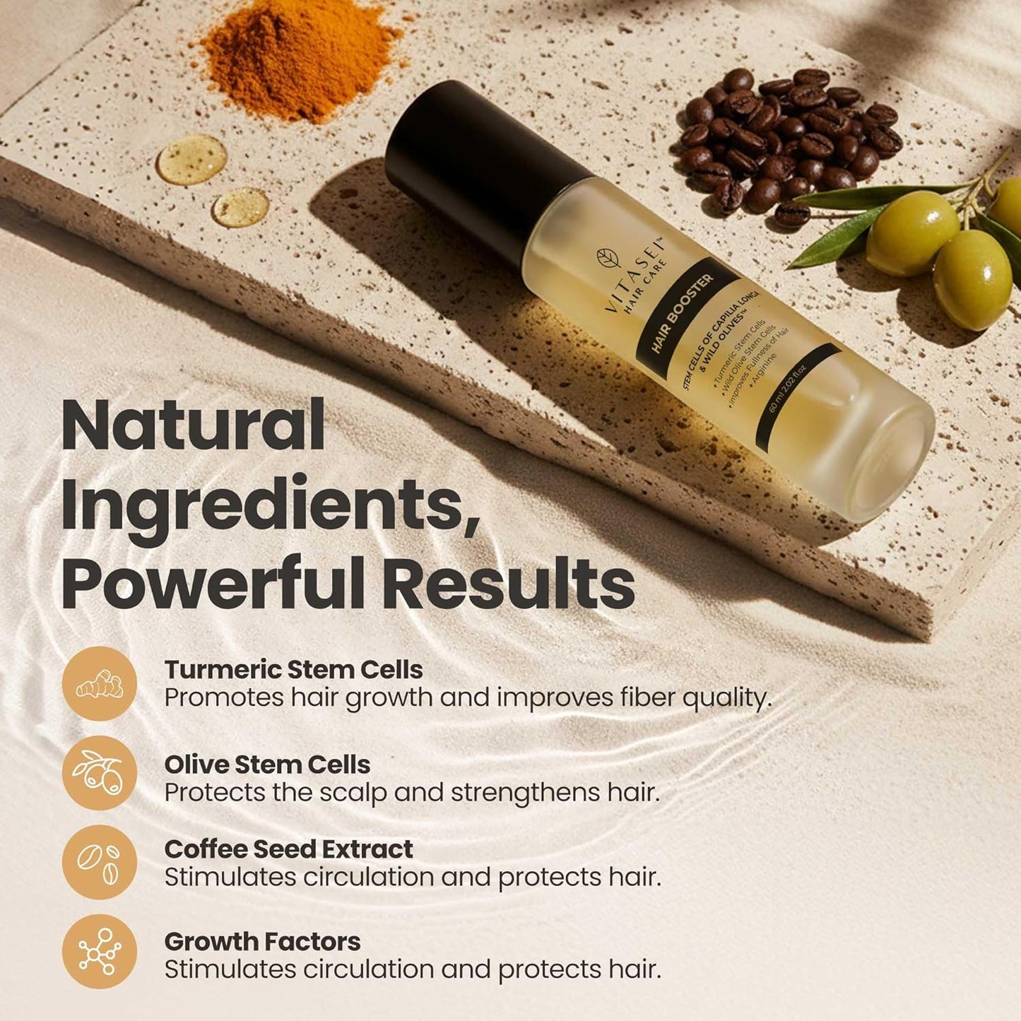 Hair Booster for Women & Men – Hair Revitalizing Serum with Capilia Longa & Arginine for Thick, Dry, Long, Damaged Hair – Peptide-Enriched Hair Tonic, 2 Fl Oz - Pack of 3