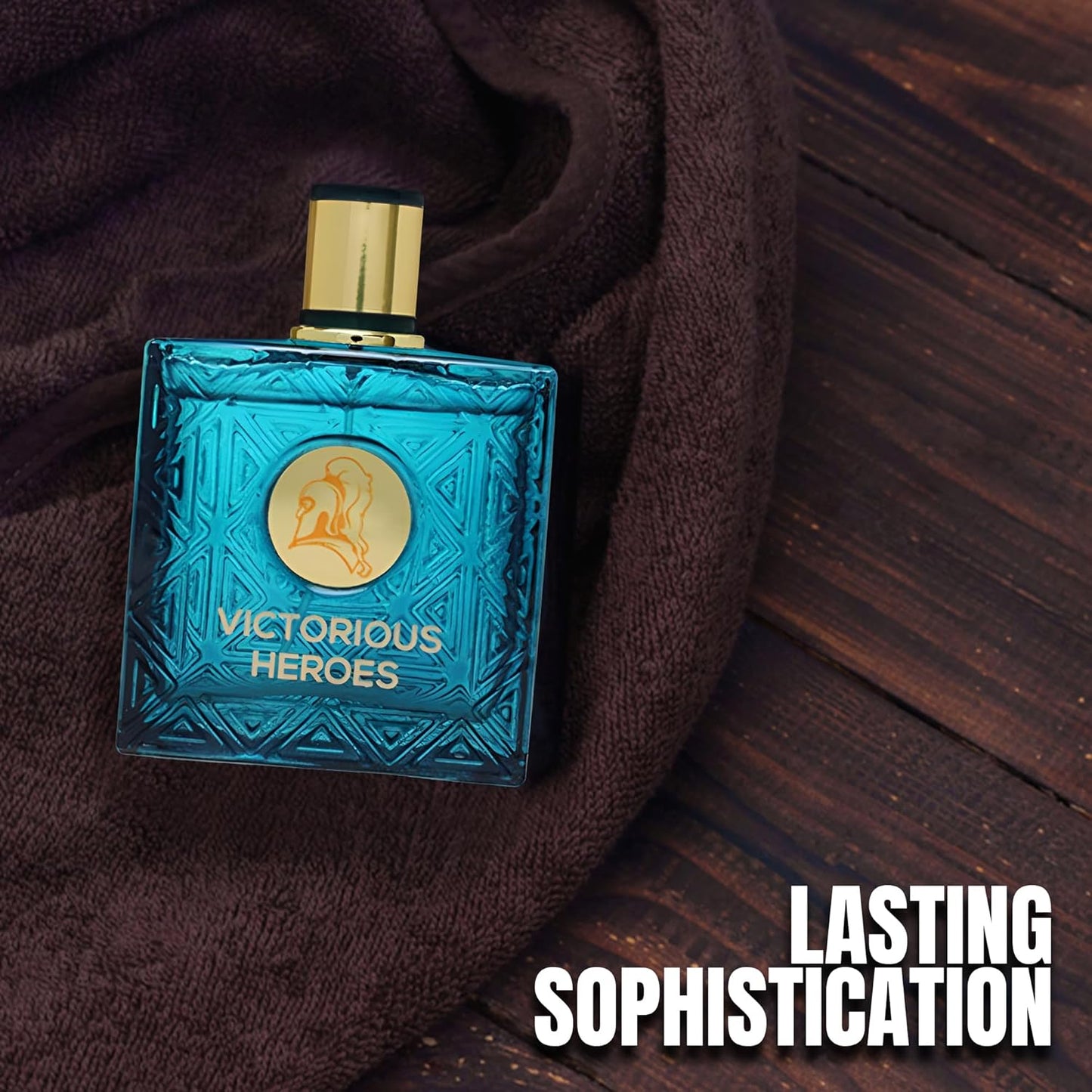 Victorious Heroes Sensual Woody Fragrance for Men | Long Lasting Cologne Aromatic Scent, Eau de Parfum Natural Spray - Great Holiday Gift, 3.4 Fl Oz/100 Ml