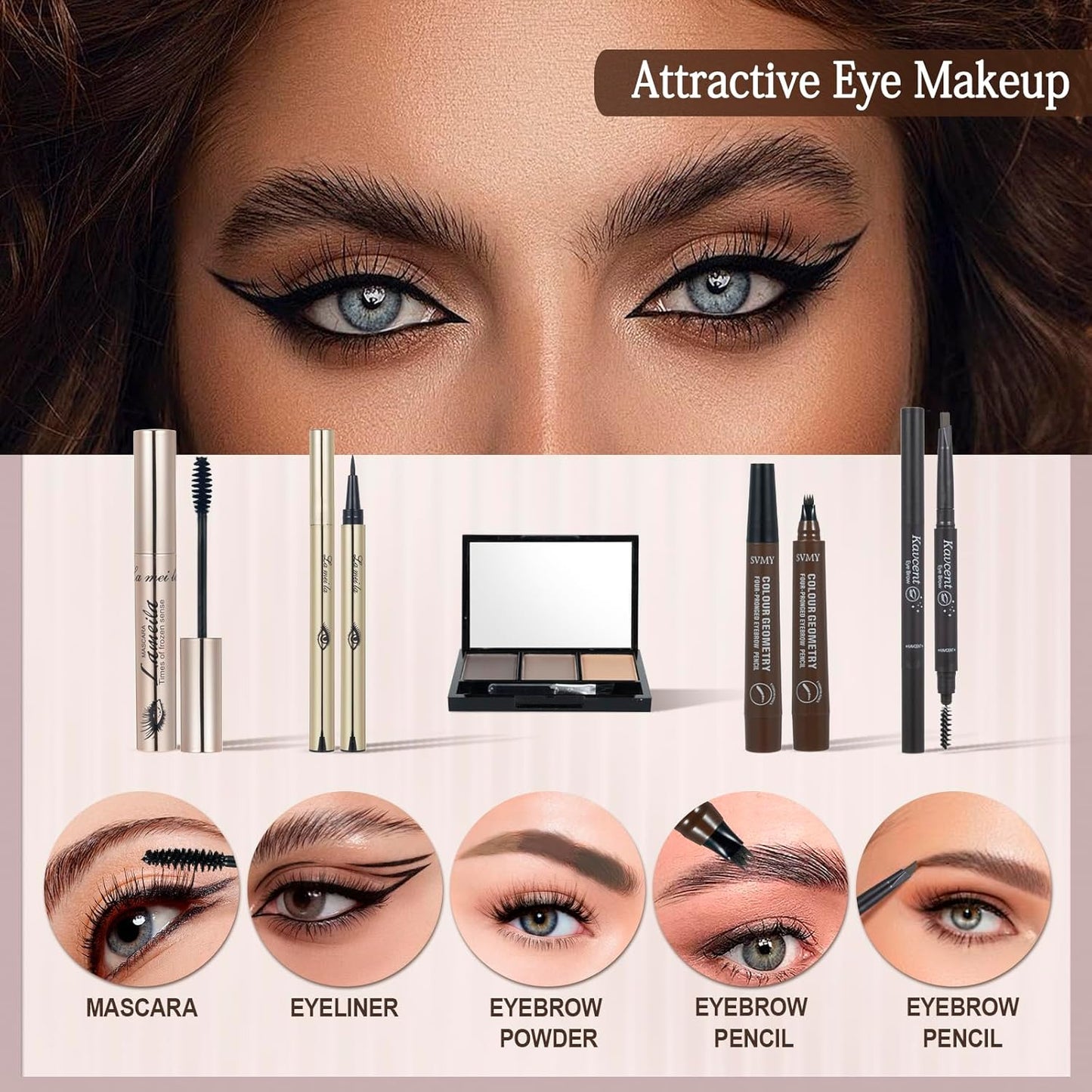 All in One Makeup Kit for Women Full Kit, Makeup Gift Set for Girls & Teen, Travel Makeup Set, Professional Makeup Kit Includes Kit Eyeshadow Lipstick Brow Pencil Eyeliner Brush Set (set1)