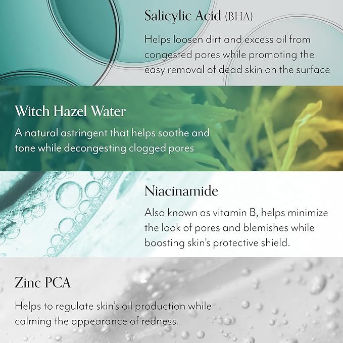 Bliss Clear Genius Trio: Clarifying Toner + Serum, Cleanser and Spot Treatment - Pore Purifying, Removed Excess Dirt & Oils - Clean, Cruelty-Free Skin Care