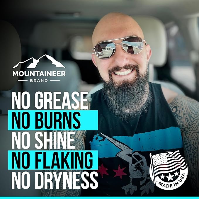 Mountaineer Brand All Natural Moisturizer and After Shave Balm for Men | Bald Head Care | Non-Greasy Scalp and Face Lotion | Refresing Natural Scent | Made in USA | 2oz