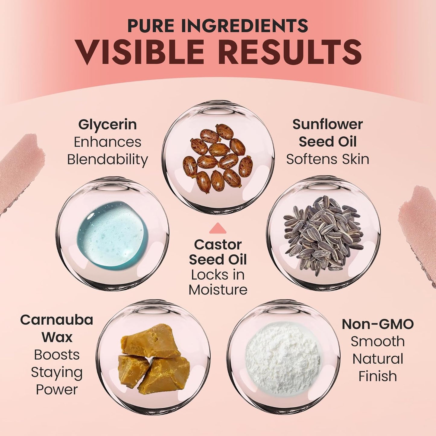 BaeBlu - Organic Blush Tube, Moscato - 100% Natural Vegan Cream Blush Sticks, Multi-Use Bronzer, & Highlighter for Lips, Cheeks & Eyes, Buildable Shimmer, Gluten-Free, Paraben-Free, Made in USA