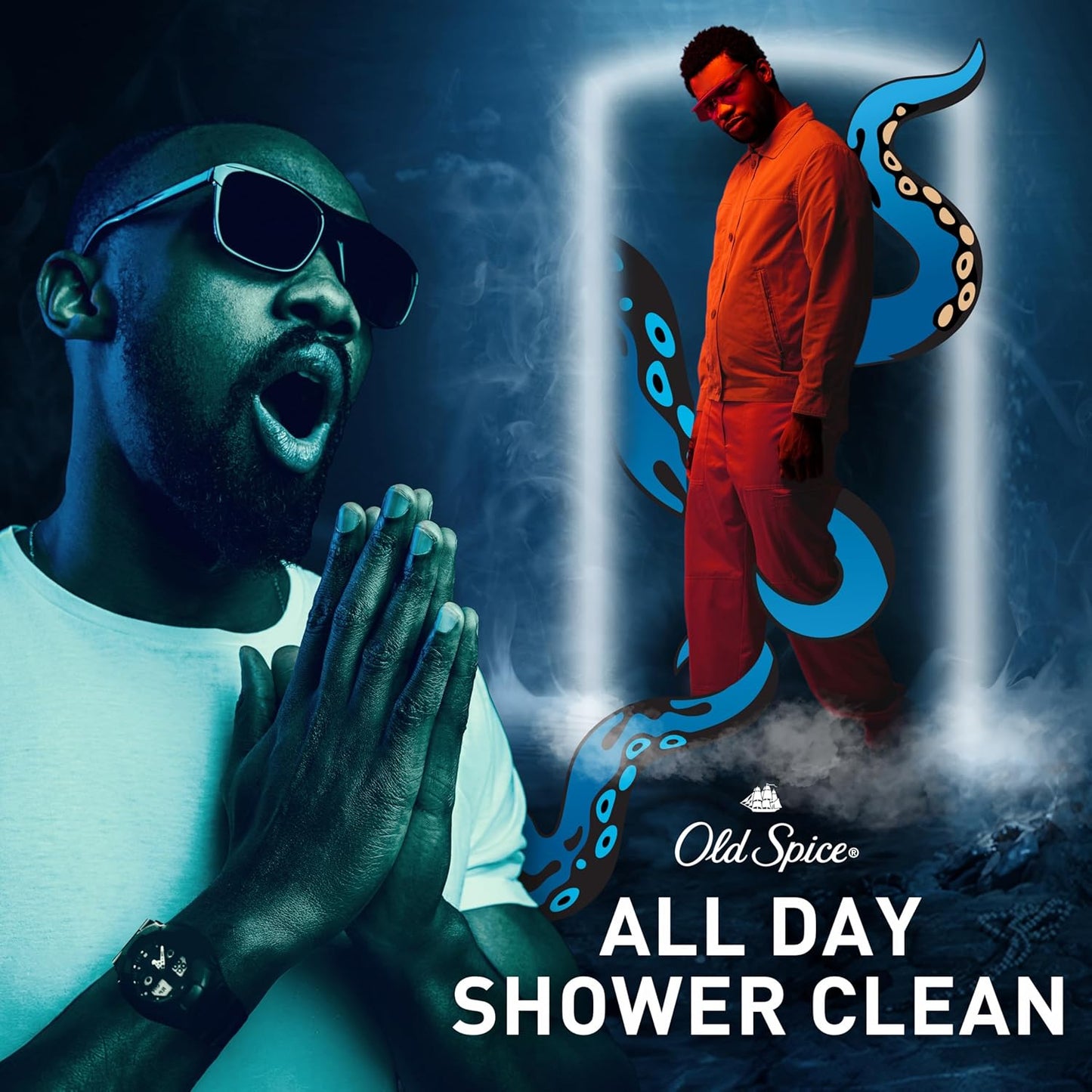 Old Spice Cleansing Body Wash for Men, 3X Defense, 24/7 Shower Fresh with Lasting Scent, 2-in-1 Body & Face Wash, Krakengard with Deep Ocean Scent, 24 oz (Pack of 4)