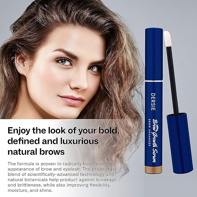 Dersie Eyebrow Growth Serum Rapid: for Thicker Brows in 4 Weeks (Pack of 2)