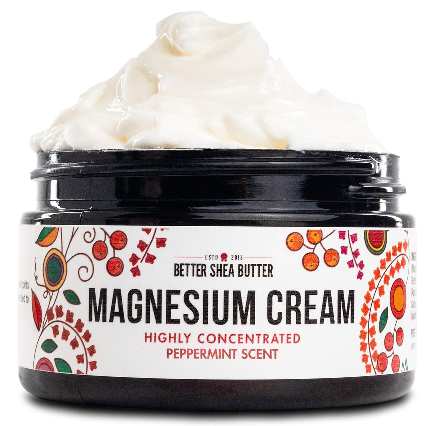 Better Shea Butter Magnesium Cream for Feet | Peppermint | Relieves Muscle Tension and Cramps | Night Lotion for Pregnancy, Kids and Babies | Organic and Natural Ingredients