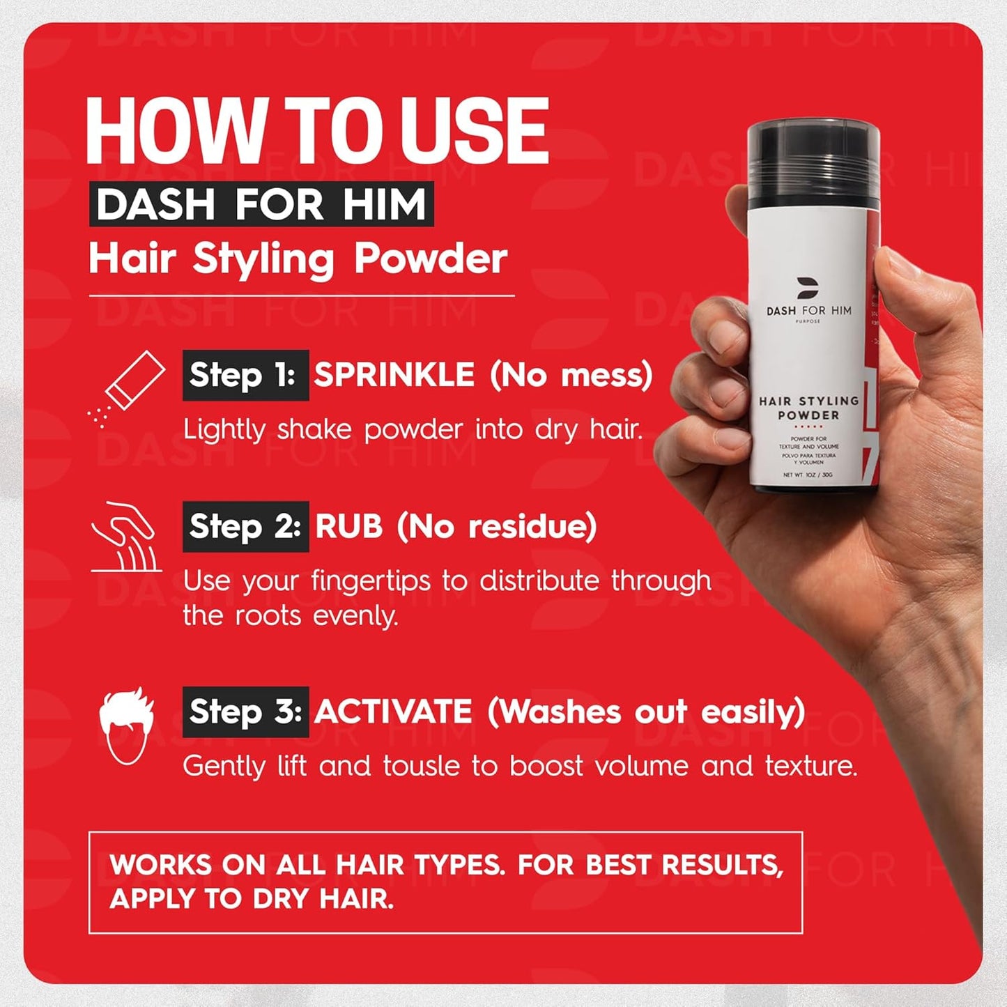 Volumizing Hair Powder for Men & Women – Root Lifting & Texturizing Styling Powder – Matte Finish, No Residue, Lightweight Hold – 1 oz (30g)