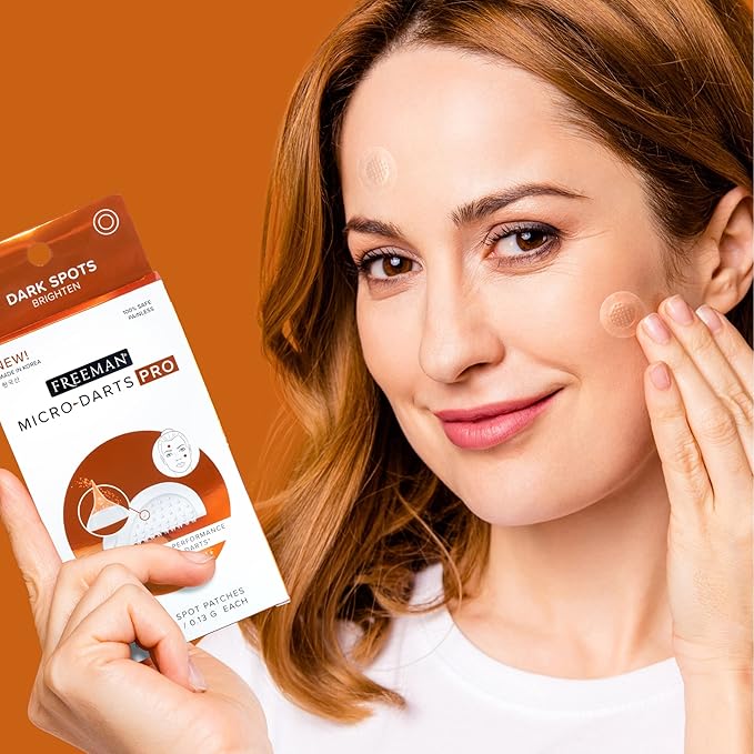 Freeman Micro-Darts Pro - Dark Spot Patches, Post Pimple Brightening Skincare Patch, Hydrating & Brightening, Vitamin C, Invisible & Non-Invasive Skin Treatment, Get Glowing Skin, 1 Count