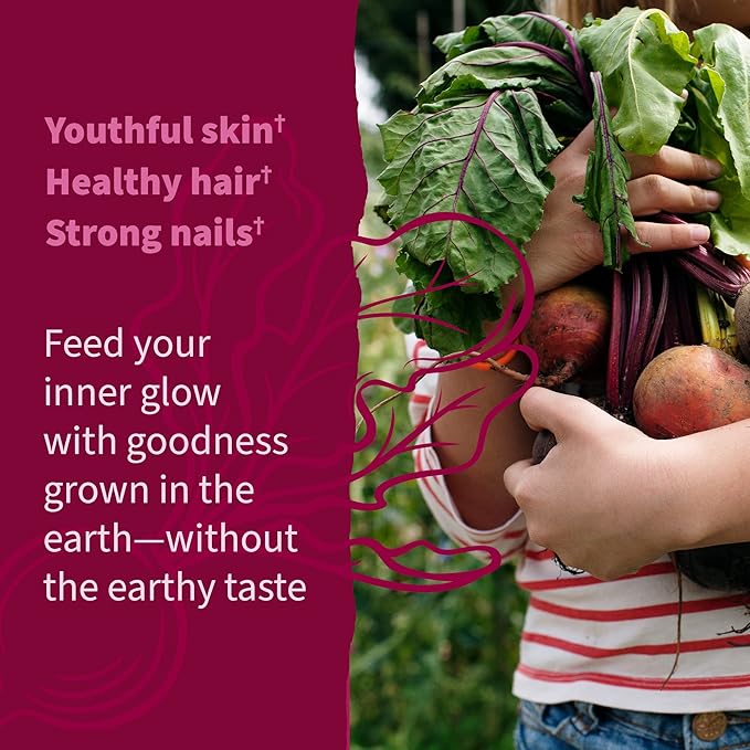 Garden of Life Organic Beet Root Gummies Made of Pectin with Antioxidants, Vitamin C, Biotin & B12 for Hair, Skin & Nails – Beets Beauty Gummies – Vegan, Gluten Free, Non GMO, Raspberry, 30 Servings