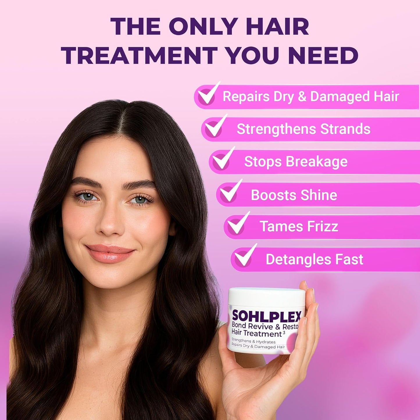 sohl-I.D. Hair Mask for Dry & Damaged Hair – Deep Conditioning Repair Treatment to Restore Smoothness & Shine – Moisturizing Hair Mask with Vitamins B3, B5, B7, C & E – Vegan & Cruelty-Free 6.76 fl oz