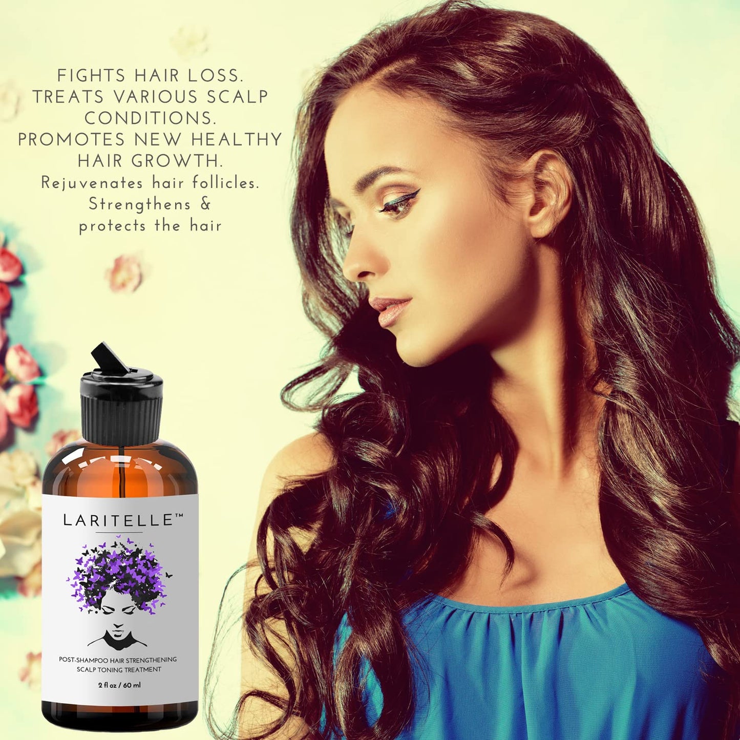 Laritelle Organic Post-Shampoo Hair Strengthening & Scalp Toning Treatment for Men & Women 3 x 2 oz | Fortifying, Strengthening & Rejuvenating | Stops Hair Shedding, Promotes New Hair Growth