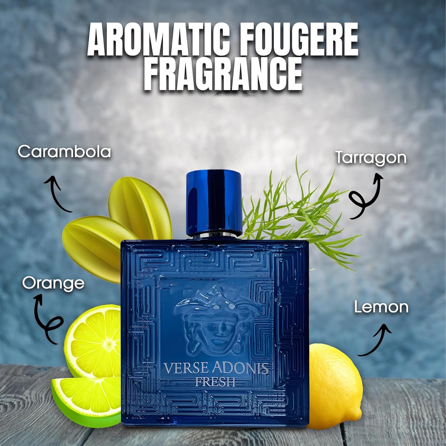 2PCS Valentine Milano/Verse Adonis Fresh Eau De Toilette for Men-Fresh,Romantic Scent Perfume for Men 3.4 Fl Oz Each Mens Cologne For All Skin Daily Used