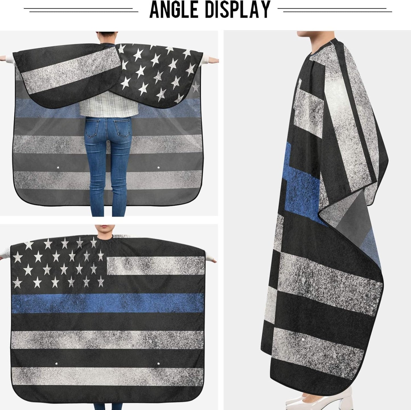 visesunny Professional Barber Cape Polyester Hair Cutting Clippings Catcher Grooming Cape Apron for Shaving Trimming For Men