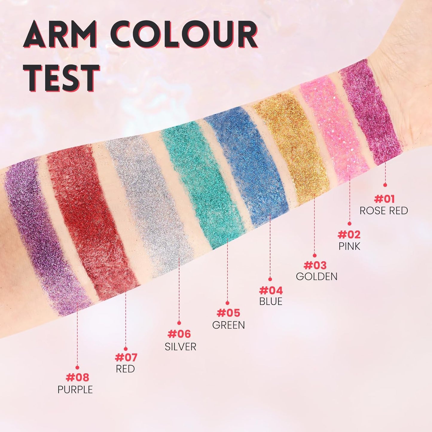 Body & Face Glitter Makeup Stick, Multiuse Waterproof Glitter Gel for Face Body Hair Eye Lip, Holographic Sequins Paint Stick, Mermaid Accessories Makeup (Silver, Pink, Green, Rose Red)