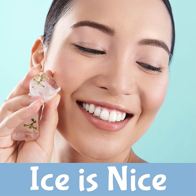 Ice Face Roller - Perfectly shaped for Face, Body, and Under Eyes - Ice Mold for Face Easy Handheld Design - Food-Grade Silicone material - Pamper Yourself with Ice - Facial Beauty Ice Roller (Blue)