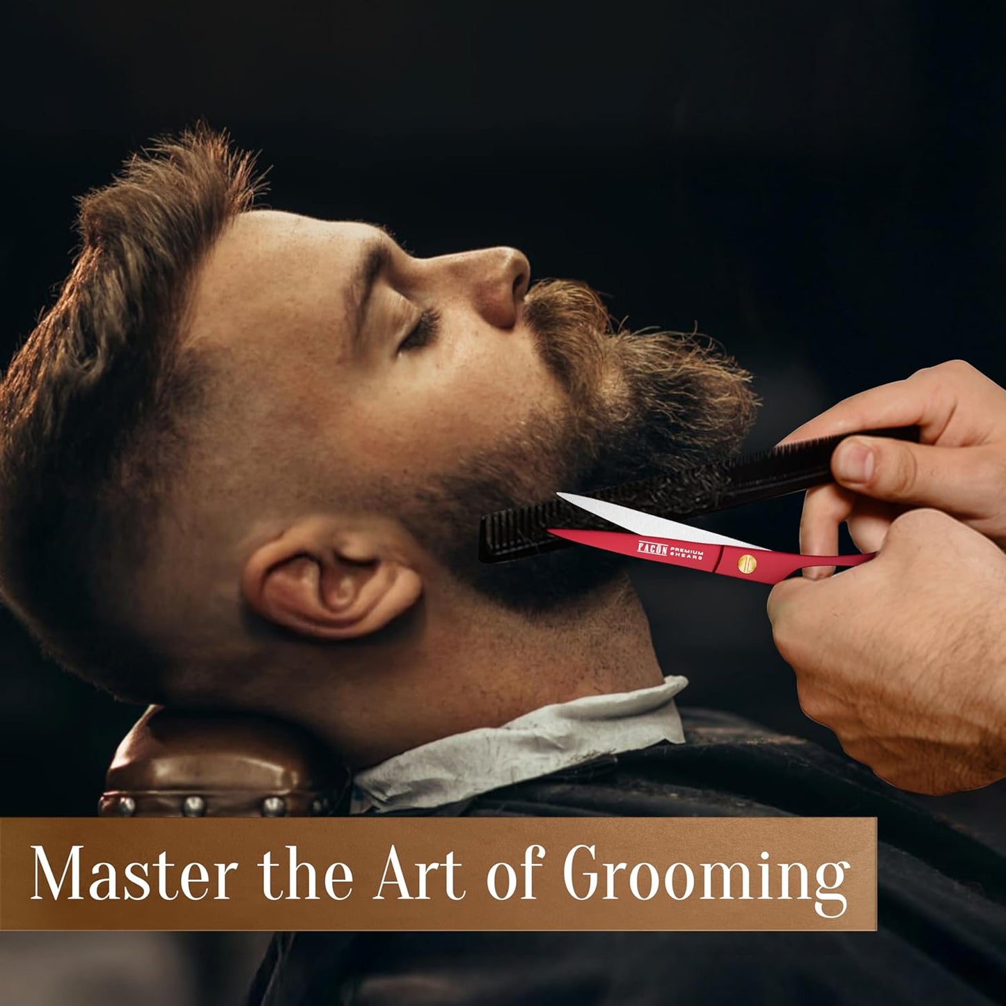 Facón Hair Cutting Scissors - Professional Hair Scissors 6.5 Inch Razor Edge Barber Shears Salon Hair Cutting Shears - Japanese Stainless Steel - Precision Cutting Premium Shears for Men, Women & Kids