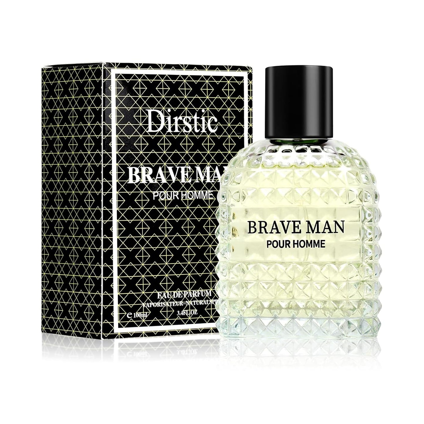 Brave Man for Men Perfume Natural Spray Brave Man Pour Homme for Men's Eau De Parfum Cologne for Men Great Natural Taste for Daily Use Smell Fresh All Day A Gift for Any Occasion 3.4 Fl Oz/100ML