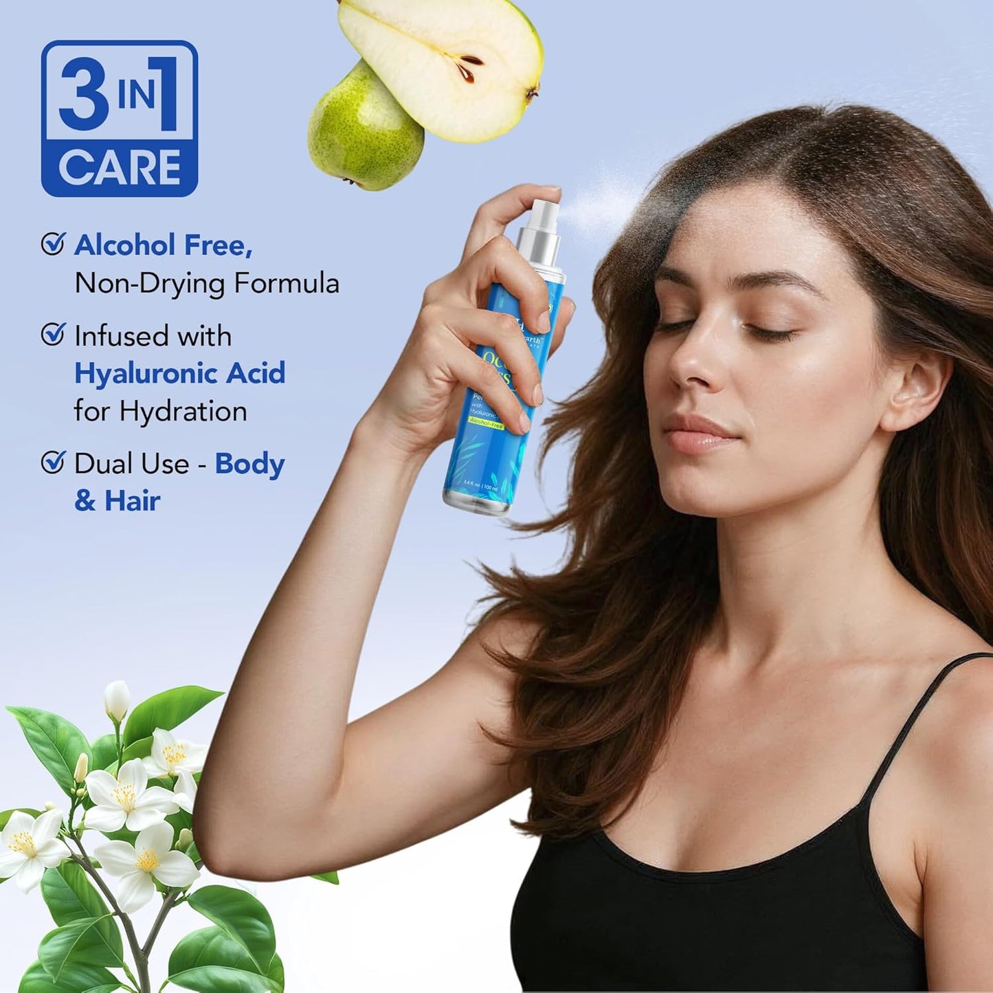 Botanic Hearth Ocean Kiss Hair Perfume & Body Perfume Mist with Hyaluronic Acid – Alcohol-Free Refreshing Fragrance Spray, Long Lasting Hydrating Mist for Women & Men, 3.4 fl oz