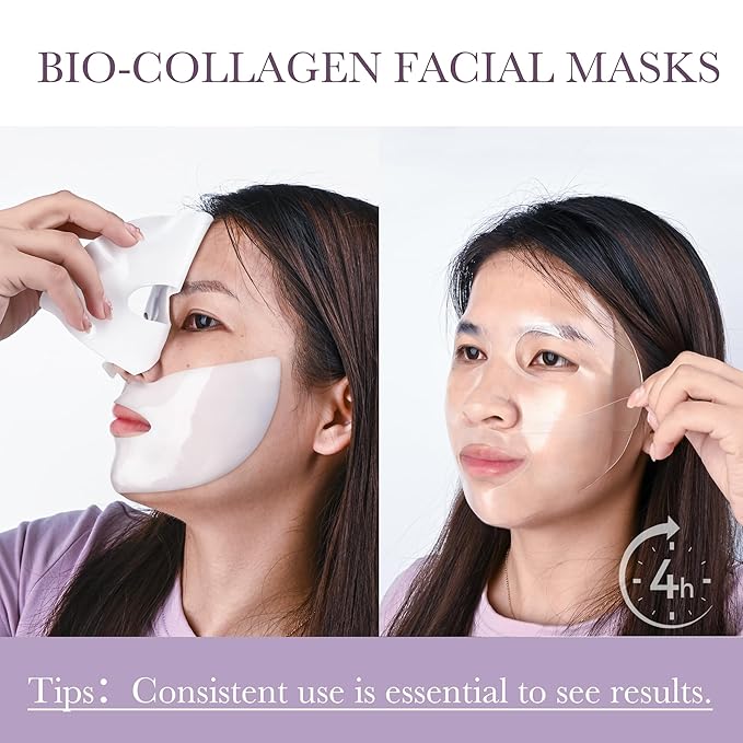 30pcs Under Eye Patches for Puffy Eyes and Dark Circles+6PCS Collagen Face Mask Overnight Bio-Collagen Real Deep Mask+Lip Mask & Lip Scrubber Exfoliator Lip Sleeping Mask Overnight