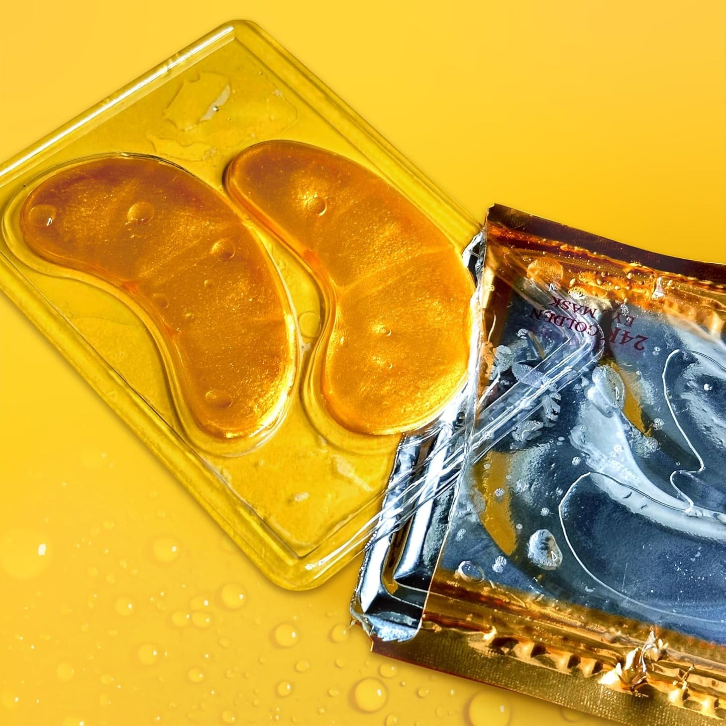 24K Gold Eye Patches for Puffy Eyes and Dark Circles, Luxury Anti-aging Skincare - Collagen Anti Wrinkles Patches w/Vitamin C & Niacinamide to Hydrate, Depuff, Smooth Fine Lines – 25 pairs