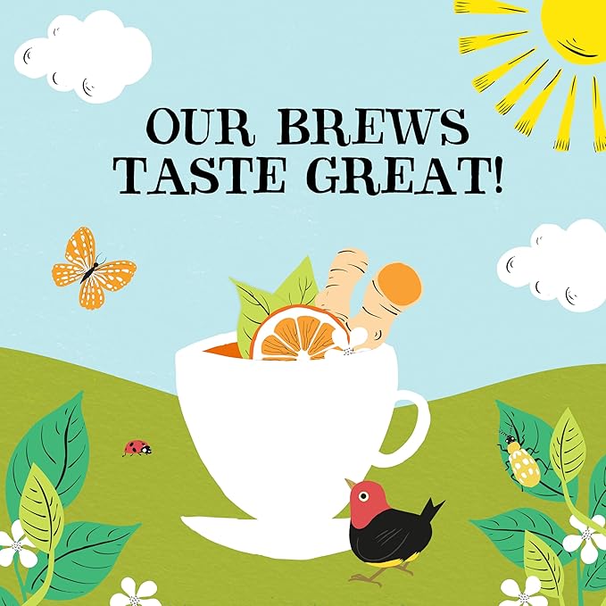 Clipper Tea, Orange & Turmeric, Organic Tea with Licorice Root, Orange Peel and Hibiscus, Plant Based Herbal Tea, Caffeine Free British Tea, 6 Pack, 120 Unbleached Tea Bags