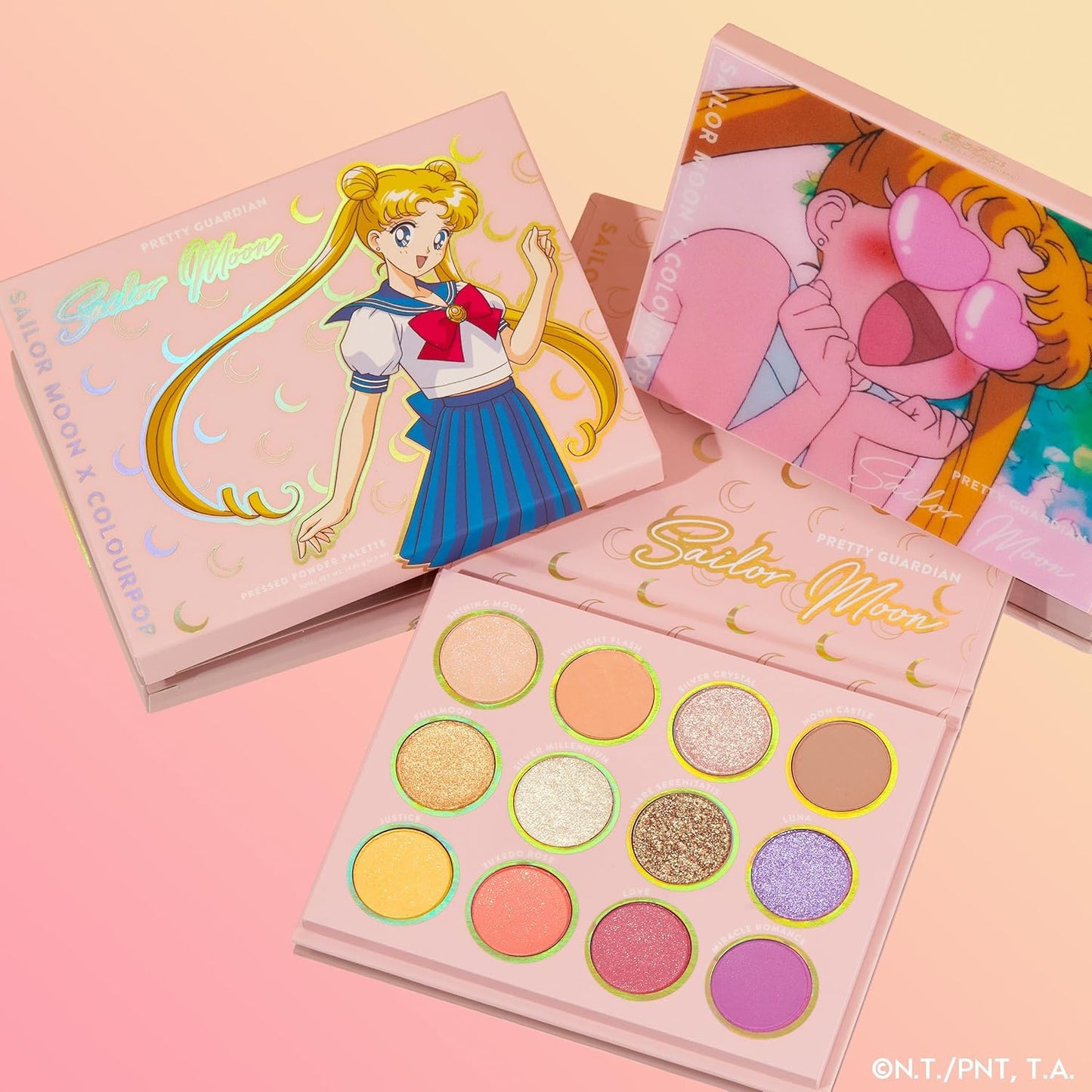 ColourPop x Sailor Moon Pretty Guardian Makeup Palette - Pastel Shadow Palette with Metallic & Matte Finishes - Buildable, Blendable & High-Pigment Formula (0.5 oz)
