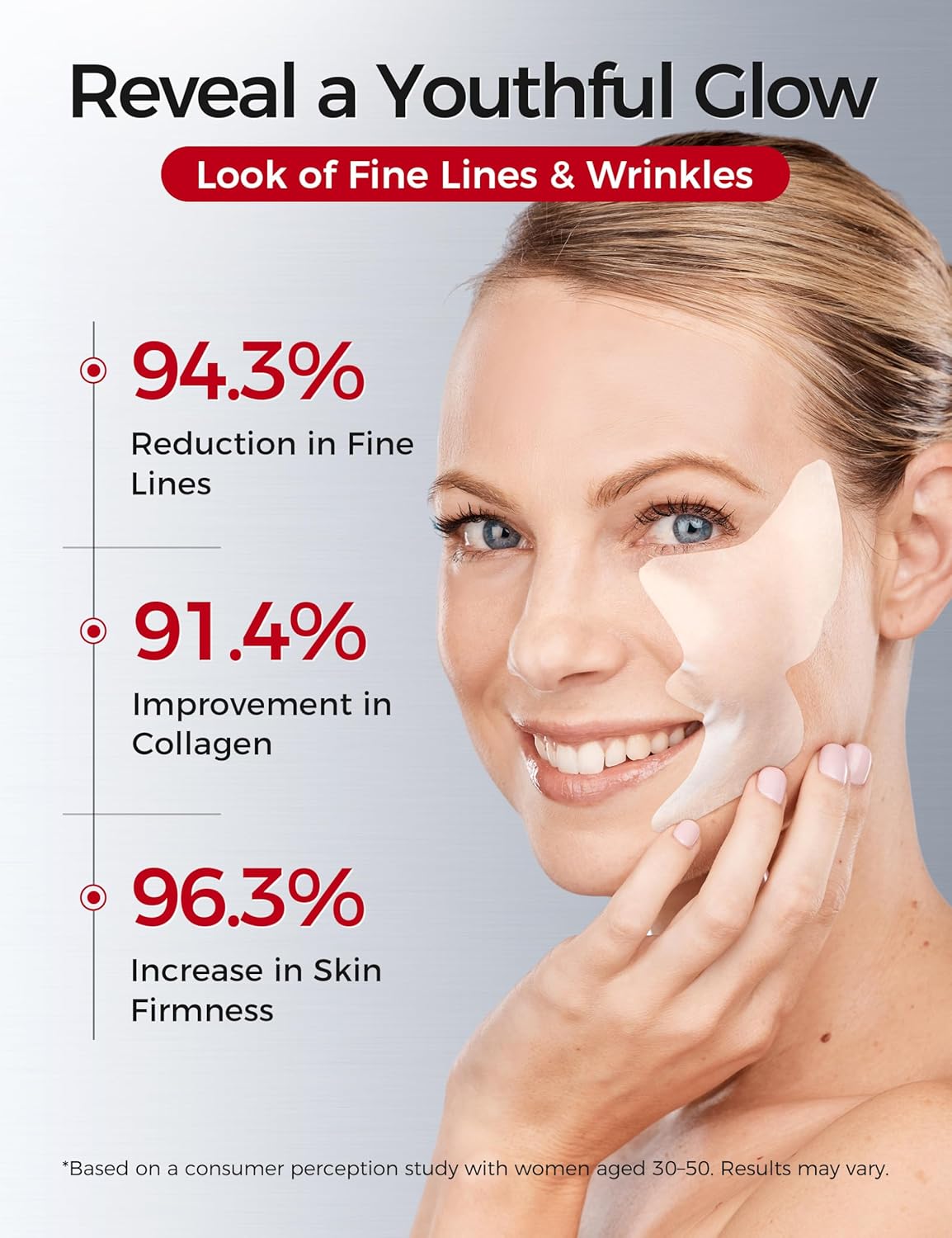 Smile Line & Under Eye Patches – 4-Peptide Anti-Wrinkle Treatment with Collagen, Caffeine & Niacinamide – Firming, Hydrating, Brightening Face Pads for Laugh Lines, Eye Bags, 10 Pairs