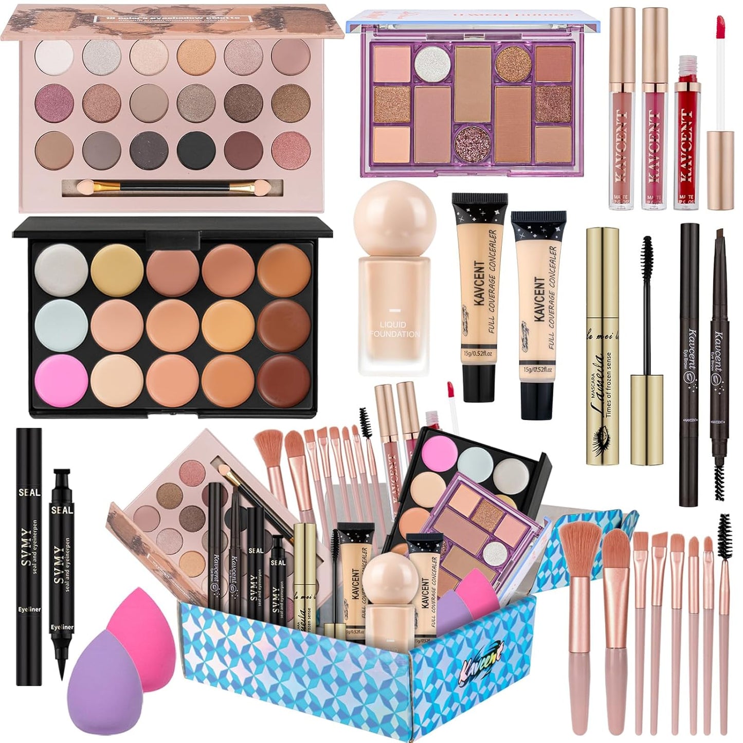 Makeup Kit for Women Full Kit Makeup Set for Teens Teenager Makeup Gift Set for Teen Girls Women Eyeshadow Foundation Makeup Kit for Teens Christmas