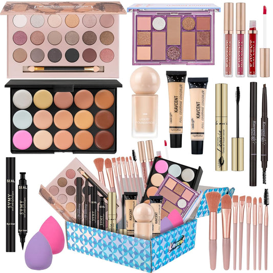 Makeup Kit for Women Full Kit Makeup Set for Teens Teenager Makeup Gift Set for Teen Girls Women Eyeshadow Foundation Makeup Kit for Teens Christmas